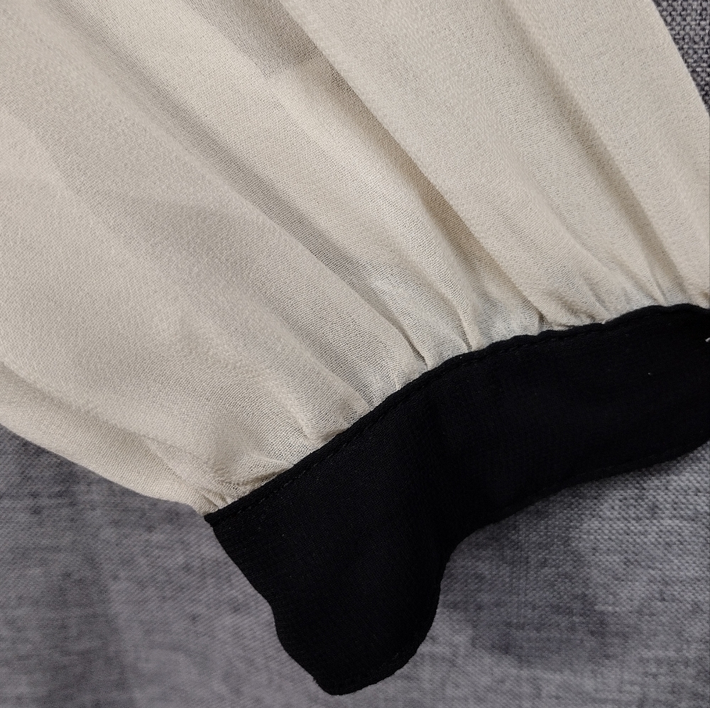 Forever 21 Peter Pan Collar Preppy Dress Women's S White Black Academy Babydoll - Picture 4 of 9